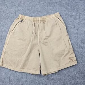 Crazy Shirts Shorts Mens XL Tan Kona Coffee Dyed Cotton Elastic Waist Natural